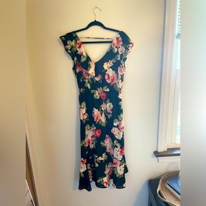 NWOT Socialite Midi Floral Ruffle Dress